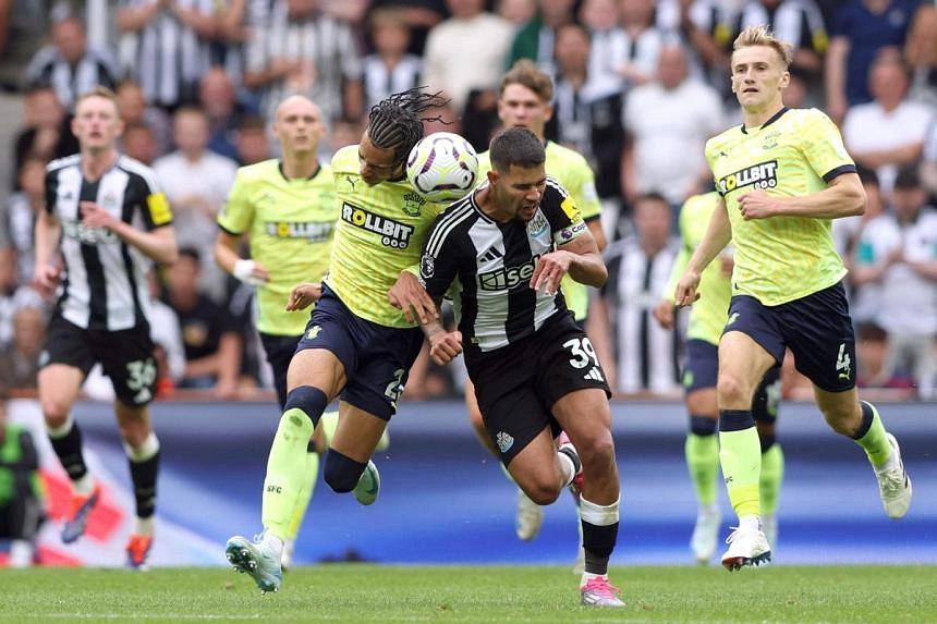 Joelinton's heroics lead Newcastle to victory over Southampton despite being down to 10 men