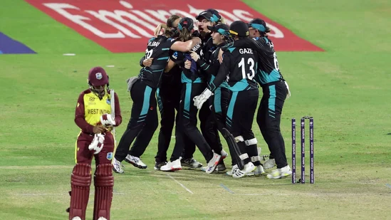 New Zealand Women's Team Clinch Nerve-Wracking Win to Reach T20 World Cup Final, defeating West Indies by 8 runs